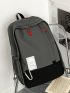 Men Letter Patch Decor Casual Daypack