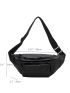 Minimalist Waist Bag Large Capacity Black For Running