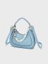 Faux Pearl Decor Hobo Bag Medium For Daily Working