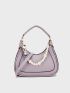 Faux Pearl Decor Hobo Bag Medium For Daily Working