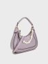 Faux Pearl Decor Hobo Bag Medium For Daily Working