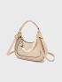 Faux Pearl Decor Hobo Bag Medium For Daily Working