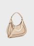 Faux Pearl Decor Hobo Bag Medium For Daily Working