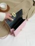 Quilted Square Bag Flap Top Handle For Office Work