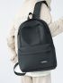 Letter Graphic Laptop Backpack Minimalist For School Travel