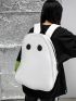 Colorblock Fashion Backpack Cartoon Design Novelty Bag