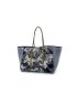 Camo Pattern Shoulder Tote Bag Colorblock Double Handle