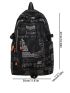 Letter Graphic Travel Backpack Medium For Business Travel