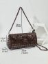 Beaded & Flower Decor Shoulder Bag Vintage Bucket Bag