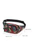 Leaf Graphic Fanny Pack Large Capacity