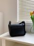 Small Square Bag Black Adjustable Strap With Bag Charm For Daily