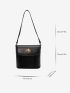 Mini Bucket Bag Metal Decor Minimalist