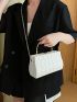 Small Box Bag White Quilted Chain Strap For Party