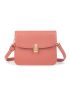 Minimalist Square Bag Flap Pink