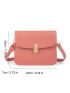 Minimalist Square Bag Flap Pink