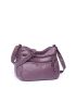 Medium Hobo Bag Zipper PU Purple Fashion For Daily Life