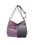 Medium Hobo Bag Zipper PU Purple Fashion For Daily Life