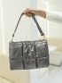 Metallic Pattern Square Bag for Women