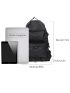 Letter Graphic Laptop Backpack Multi-Pocket Black For School