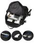 Letter Graphic Laptop Backpack Multi-Pocket Black For School