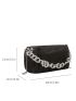 Rhinestone Decor Hobo Bag Mini Black For Party Club Prom