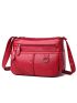 Minimalist Square Bag Braided Detail Red For Daily