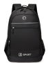 Letter Graphic Laptop Backpack Black Medium For School Business Camping Bag