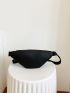 Minimalist Fanny Pack Black Nylon Waterproof For Sport