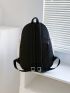 Letter Graphic Laptop Backpack Medium For School