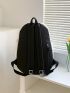 Letter Graphic Laptop Backpack Medium For School