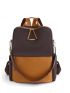 Two Tone Classic Backpack Multi-Pocket For School