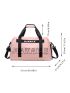 Letter Graphic Travel Bag Double Handle For Weekend Travel