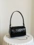 Mini Stitch Detail Bucket Bag Black For Daily For