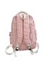 Plaid Pattern Classic Backpack Cartoon Bag Charm Decor For School