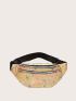 Geometric Pattern Unisex Waist Bag for Women