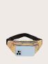 Geometric Pattern Unisex Waist Bag for Women