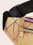 Geometric Pattern Unisex Waist Bag for Women