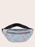 Geometric Pattern Unisex Waist Bag for Women