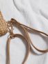 Minimalist Flap Straw Bag for Women