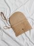 Minimalist Flap Straw Bag for Women