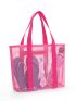 Neon Pink Mesh Beach Bag for Beach