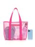 Neon Pink Mesh Beach Bag for Beach