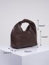 Medium Hobo Bag Brown Fashionable Top Handle For Daily