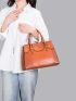 3pcs Brown Crocodile Embossed Tote Bag Set for Women, Best Work Bag For Women