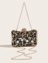 Mini Rhinestone Decor Box Bag Chain for Party