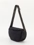 Minimalist Black Crossbody Bag Unisex Style