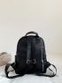 Minimalist Zipper Fashion Backpack With Adjustable-strap