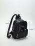 Minimalist Zipper Fashion Backpack With Adjustable-strap