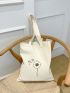 Flower Pattern Shopper Bag for Daily