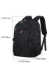 Black Laptop Backpack With Adjustable-Strap Camping Bag